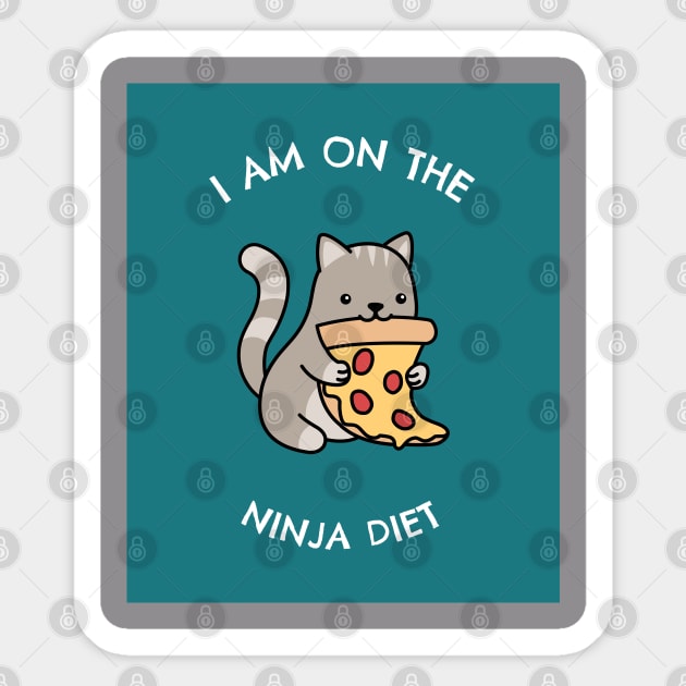 I'm on a NINJA diet Sticker by thunderbudstyle